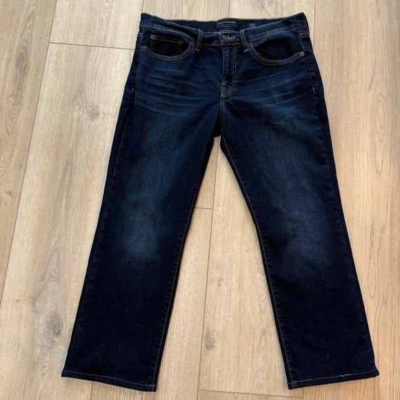 Lucky Brand Mid Rise Sweet Straight Ankle Dark Blue Jeans Women's 12/31 EUC - Picture 2 of 11
